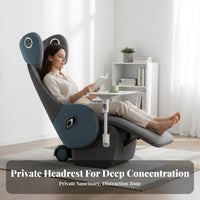 Space Capsule Design Recliner Chair Modern aesthetic Armchair Multi-Functional Household Seating Fully Reclining for Movie Lovers, Homeowners, Living Room, Bedroom, Leisure Area, perusing corner