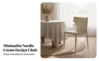 Curved Rear Side Chair Nordic & Design Dining Room Seating Sleek Fromline Ergonomic Rearrest for Interior Decorators, Families