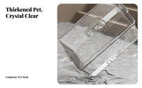 Large Capacity Transparent Lidded Tote transparent Latching Tote With Handles Storage Box multipurpose for Apartment Dwellers, awayice Workers, Playroom, Bedroom, Closet, Classroom