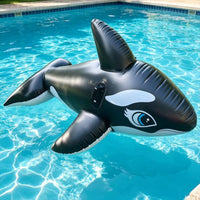 Inflatable Black Whale Ride for Water