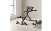 Roman Chair with Foam Rollers Space-Saving Roman Chair Compact Hyperextension Bench for Apartment