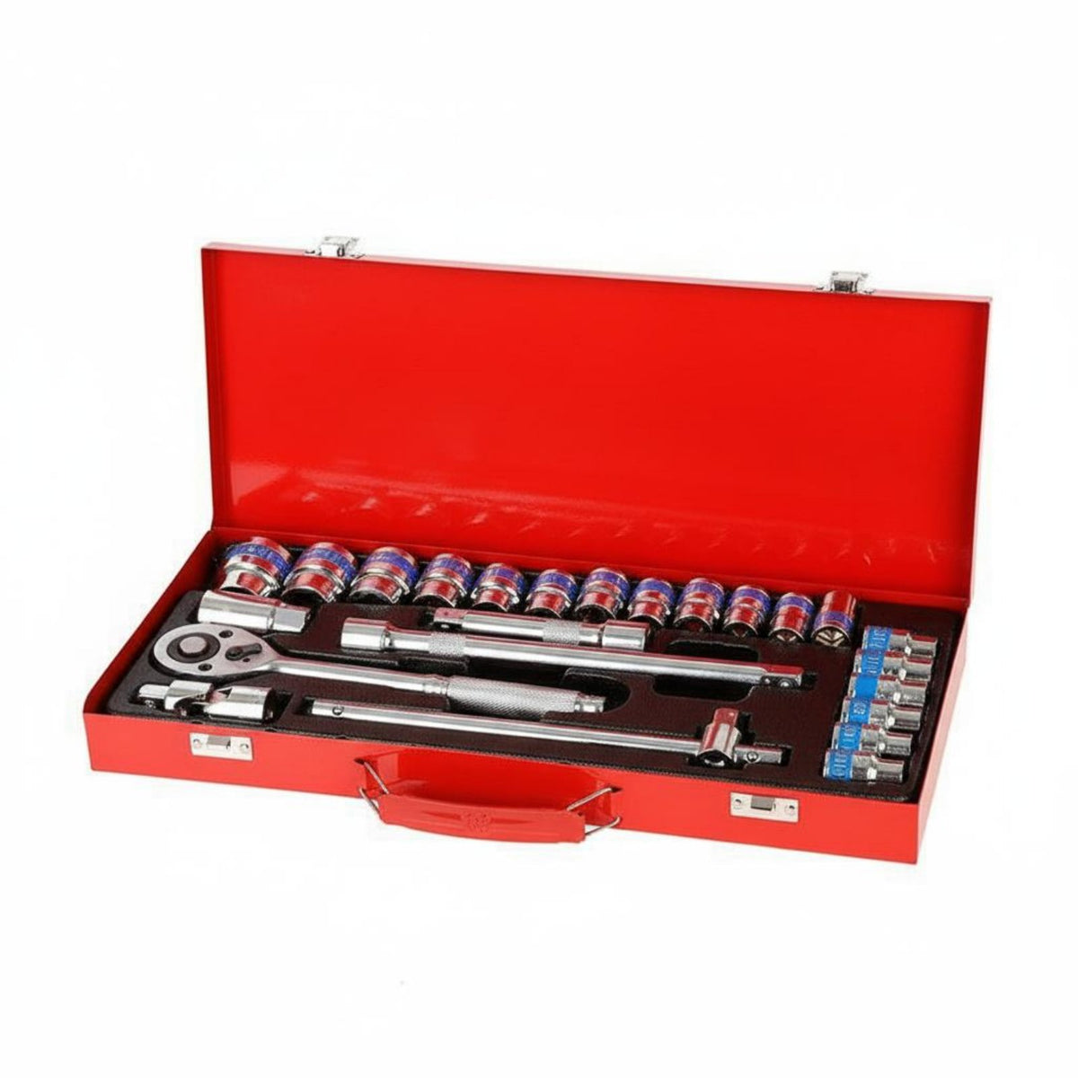 24 Pieces Ratchet Wrench Set Quick Release Mechanism Ratchet and Set High-Strength Alloy Steel Metal Tool Tools for DIY Enthusiasts