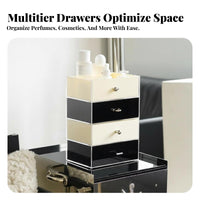 Stackable Multi-Drawer Cabinet Space Saving Cosmetic Case Removable Drawers