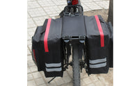 Reflective Cycle Rear Rack Bag Soft-Sided Cycle Trunk Pannier Large Capacity Rear Rack Pannier Zippered Pocket