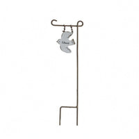 Iron Decorative Bird Garden Stake Painted Detailing Hanging Bird Stake Printed Lettering Outdoor Decor Rustic for Gardeners, Plant Lovers, Planters, Pots