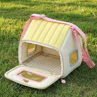Parrot Travel Bag for Cockatiel and Parakeet, Bird Outing Bag with Standing Perch, Removable Tray, Shoulder Strap, Outdoor Small Bird Carrier