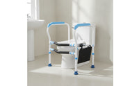 Toilet Rail with Suction Cups No-Drill Toilet Frame Freestanding for Seniors, Handicapped