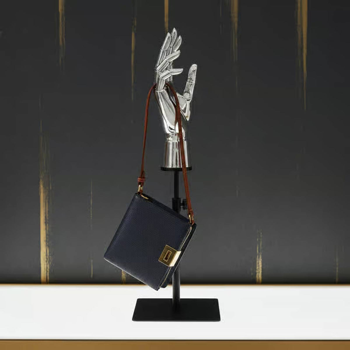 Adjustable Hand Mannequin Stand Square Base Hand-Shaped Display Stand