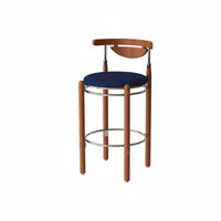 Retro Design Molded Shell Pedestal Stool Sturdy Construction Bar Chair Integrated Footrest Seating Furniture Contoured Seat for Homeowners, Cafe Owners, Adults, Restaurant, Pub, Kitchen, Dining Room