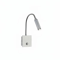 Foldable Flexible Gooseneck Wall Lamp Focused Beam Dimmable LED Wall Lamp Easy Install Eye-Caring for Bedroom