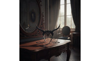 Ornate Gothic Headband with Horns Curved Spike Headpiece with Beads Draped Spike Headband One Size Fits Most for Cosplayers