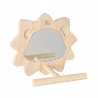 Bird Mirror Perch Mental Bird Mirror Toy Easy to Install Pet Supply for Cockatiels