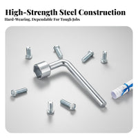 Multi-Purpose L-Shaped Hex Wrench High Rotational Force L-Shaped Hex Tool Long-Lasting Spanner Effort-Saving for DIY Enthusiasts, Technicians, Home Repair, Tight Areas, Car Maintenance, Workshop
