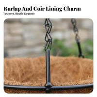 Wrought Iron Hanging Basket Indoor & Outdoor Use Metal Birdcage Plant Holder Wire Birdcage Planter for Patio, Balcony
