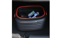 Telescopic Handle Collapsible Car Wash Pail Foldable Rolling Wash Pail Large Capacity Wheeled for Fishing, Outdoor