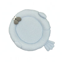 Breathable Cooling Pet Bed Padded Round Pet Bed Woven Texture Cat Cooling Mat Light Blue for Cats, Dogs, Summer