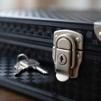 Card Storage Box with Keys Aluminum Card Storage Case Hard Shell for Players