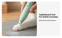 Low Noise Design Pet Paw Trimmer with Light Safe Rounded Blade Dog Paw Shaver Single-Button Operation Pet Hair Trimmer Interchangeable Heads
