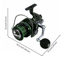 Metal Body Revolving Reel Folding Handle Angling Equipment Bail Wire