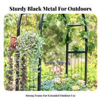 Multi-Tier Design Climbing Plant Archway Weather-Resistant Tiered Archway Stand Stepped Shelving Garden Trellis robustDuty Construction for Gardeners, Homeowners, Event Planners, Balcony, Patio, Backyard, Wedding Ceremony