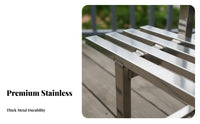 Stainless Steel Flower Rack Rustproof Multi-Tier Plant Shelf Rust-Resistant Stepped Stand for Florists, Gardeners, Balcony, Outdoor, Patio