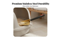 Easy to Clean Cat Litter Scoop Rust-Proof Stainless Steel Poop Scooper Efficient Sifting Metal Litter Sifter Long-Lasting