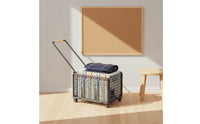 With Wheels Deskside Storage Trolley Large Capacity Rolling Book Cart Space-Saving Mobile Organizer Shelf Heavy Duty for Teachers, Library