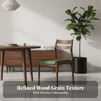 Nordic & design Upholstered Wood Side Chair Designer Inspired Padded Seat Chair with Curved spinerest mid-centuryera Modern designer visual appeal Furniture Space-Saving for home dwellers, Families, Kitchen