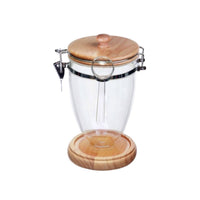 Countertop Canister with Clamp Lid Sealed Clamp-Lid Jar Transparent Clear Canister Round for Kitchen