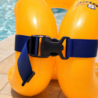 Bright Yellow Inflatable Swim Vest Waist Strap Swim Vest Buckle Swimming Aid Padded