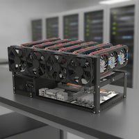 6 Display Adapter Cryptocurrency Rig Frame Steel Cryptocurrency Frame with 6 Display Adapter Slots for Miners