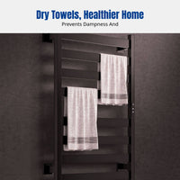 Heated Towel Rack, Stainless Steel Bathroom Shelf, Smart Carbon Fiber Drying, Electric Heating, Modern Design