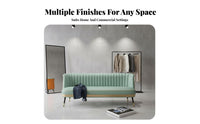 Nordic Design Tufted Settee Light Luxury Design Channel-Tufted Settee Minimalist Aesthetic Sofa High-Resilience Cushion for Apartment Dwellers, Young Adults, Business Owners, Clothing Shop, Bedroom, Office, Coffee Shop