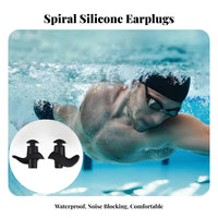 Comfortable Fit Swimming Earplugs and Nose Clip Set Anti-Slip Swimming Nose Clip and Earplug Set Ergonomic Design for Beginners, Pool, Beach