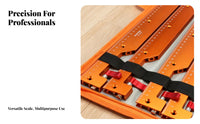 Square-Hole Routing Guide Fixed Clamps Trim Router Jig Anodized Metal Square-Hole Cutting Guide