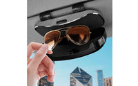 Car Visor Sunglass Storage Unit Hand Opening Sun Visor Glasses Storage Box Soft Velvet Lining Car Sunglasses Box for Drivers, Road Trip