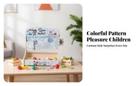 Pretend Supermarket Stand Playful Doodles Children's Shop Stall Storage Shelf Wooden Play Set