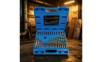 49 Pieces Multi-Purpose Nut Extractor Drill Bit Set Storage Case Broken Screw Extractor Kit Strong Grip Hex Screw Removal Tool Set High Hardness for Mechanics, Technicians, DIY Users, Workshop, Repair Shop, Garage