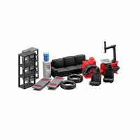 12 Pieces 1:64 Repair Tools Set Resin 1:64 Garage Tool Set Pre Painted Mini Auto Repair Kit for Desktop, Dollhouse