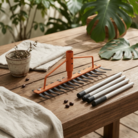 14 Tooth Rake Multi-Purpose Bow Rake Rust Resistant for Yard