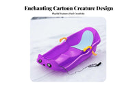 Thickened Design Two-Person Snow Sled Multi-Surface Use 2 Person Snow Slider Low-Temperature Resistant Plastic Toboggan with Brakes Slick Bottom for Adults, Families, Grassy Slopes, Snowy Hills, Outdoor, Backyard Fun