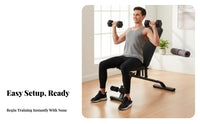Foldable Design Adjustable Sit-up Bench Decline and Flat Settings Multi-Position Utility Bench Full physique exercise Fitness Equipment Padded padding for Home Gym Users, Adults, Athletes, Weight Lifting, physiquebuilding, Garage