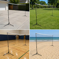 Portable Badminton Net Stand Set - Easy Setup Folding Net Post for Home Use