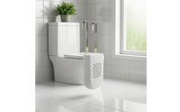 Embossed Cutout Pattern Toilet Tank Tablet Holder Metal Hook Toilet Cleaner Tablet Holder Plastic Body