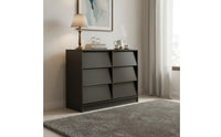6 Drawer Dresser Space Saving Wooden Chest of Drawers Easy Assembly Wooden Dresser for Bedroom, Living Room