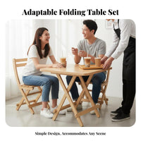 Multi-Purpose Space Saving Kitchen Table Set Multipurpose Space Saving Kitchen Table Installation-No-Assembly Foldable Dining Set Sturdy Construction for Small Business Owners, Apartment Dwellers, Families, Cafe, Restaurant, Breakfast Nook, Balcony