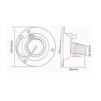 Gravity Water Inlet Vented Gravity Fill Inlet Surface-Mounted for RVs