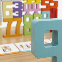 Early Learning Number Stacking Blocks Cognitive Development Wooden Number Blocks Large Pieces Digit Stacker Colorful Design for Toddlers, Preschoolers, Kids, Kindergarten, Classroom