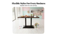 Table, Bench and Chairs Combo Retro Aesthetic 4-Person Square Dining Set