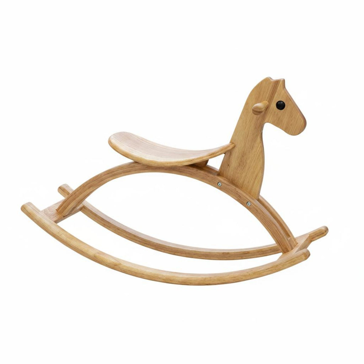 Wooden Rocking Horse Solid Wood Wooden Rocker Nordic Style Children's Rocking Horse for Young Children
